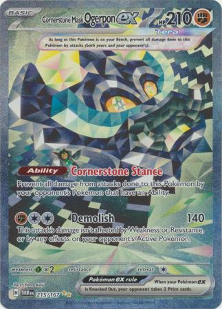 Cornerstone Mask Ogerpon ex - 215/167 - SV06: Twilight Masquerade (TWM)